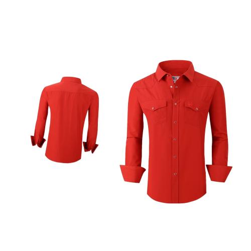 Camisa Para Hombre Vaquera Marca Cuaco WM022-025-07 Red