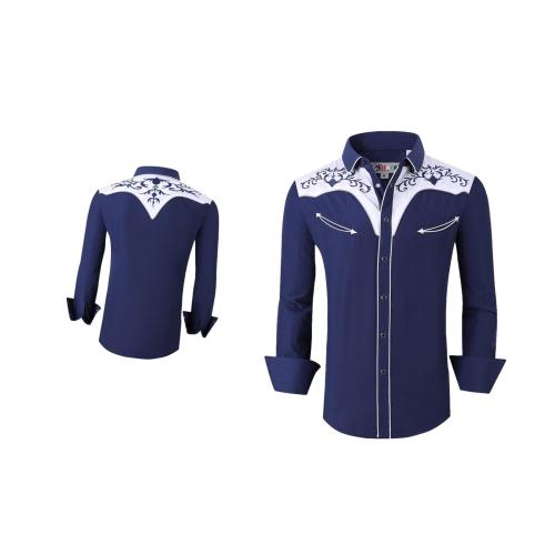 Camisa Para Hombre Vaquera Marca Cuaco WM022-030-05 Azul