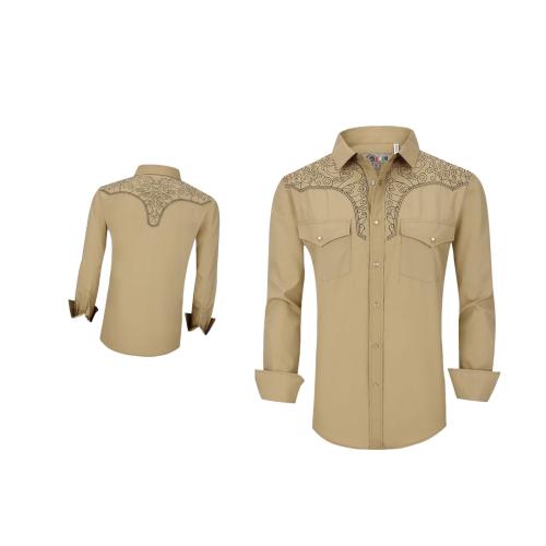 Camisa Para Hombre Vaquera Marca Cuaco WM022-031-04 Khaki