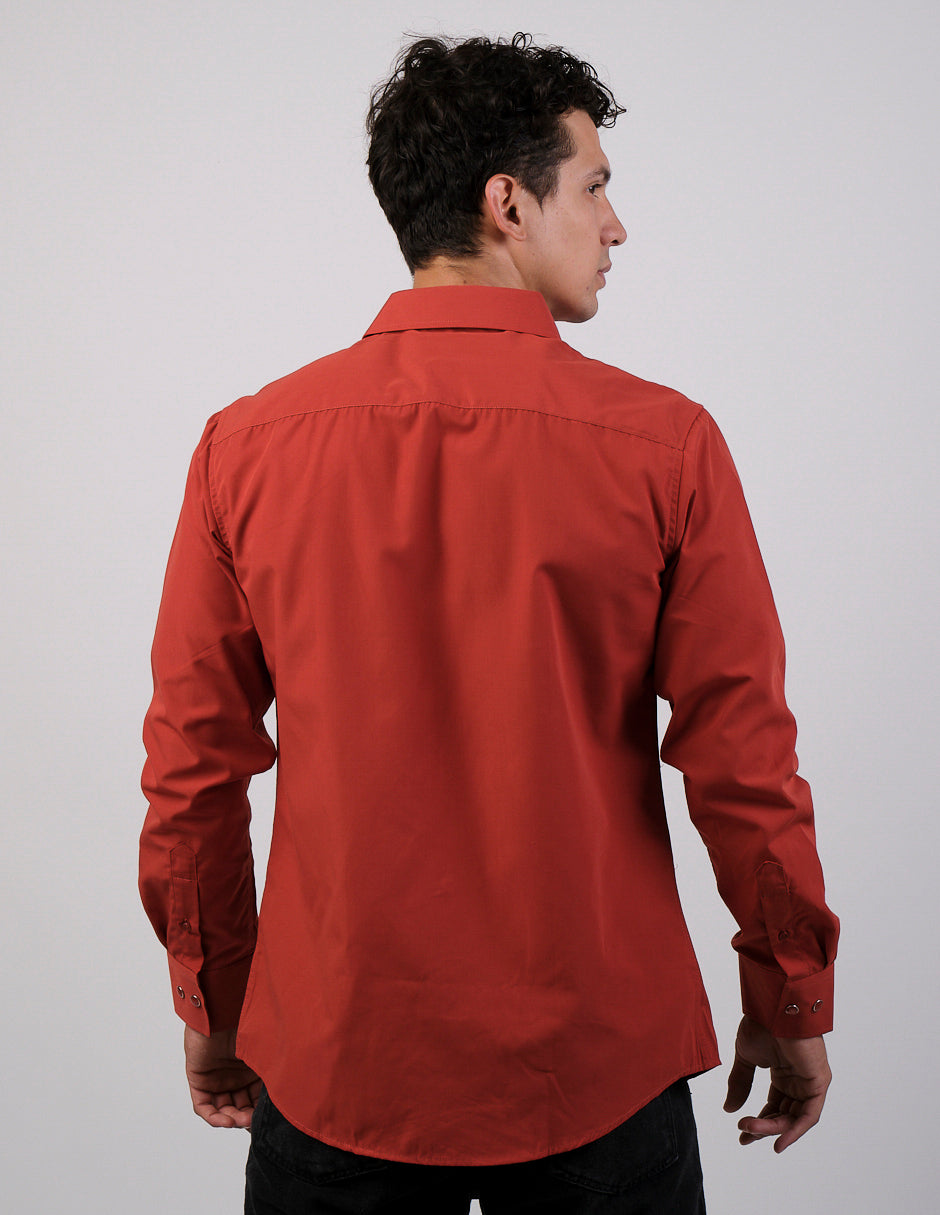 Camisa Para Hombre Vaquera Marca Cuaco WM022-025-07 Red