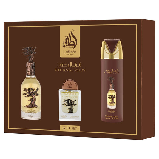 Set Perfume Lattafa Eternal Oud 3 PZ's