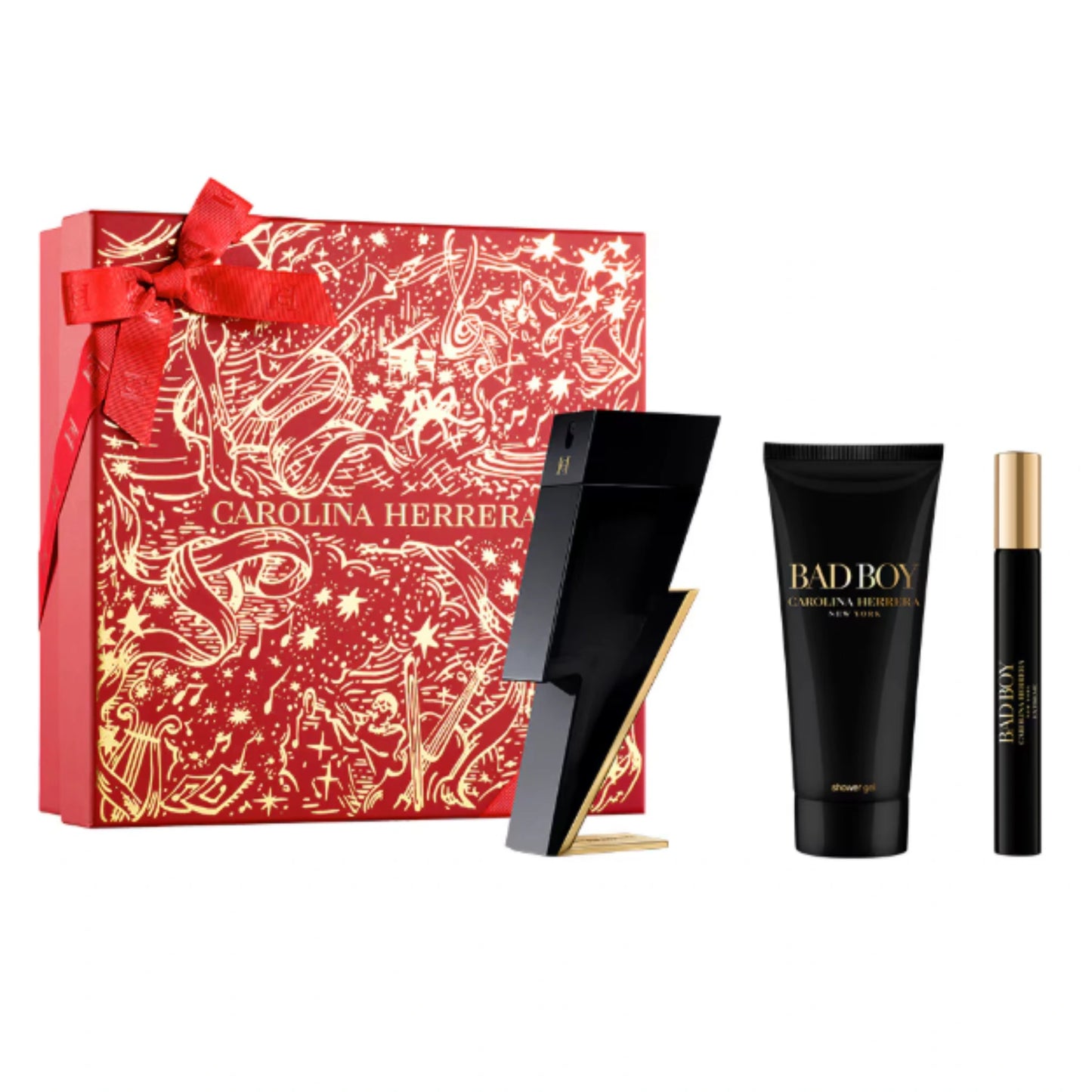 Set de Perfume CAROLINA HERRERA BAD BOY 100ml EDP 3 pzas