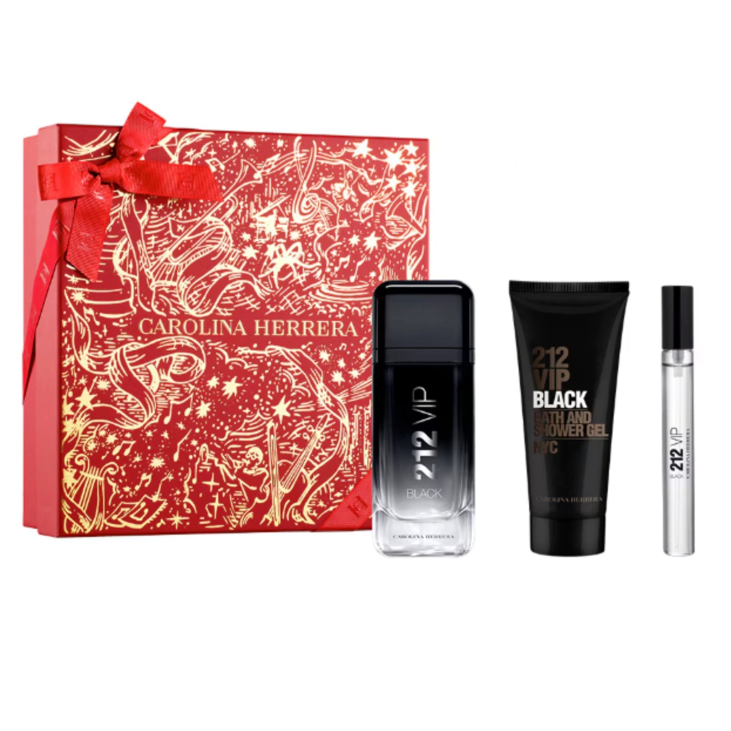 Set Carolina Herrera 212 VIP BLACK Para Caballero 3 Piezas