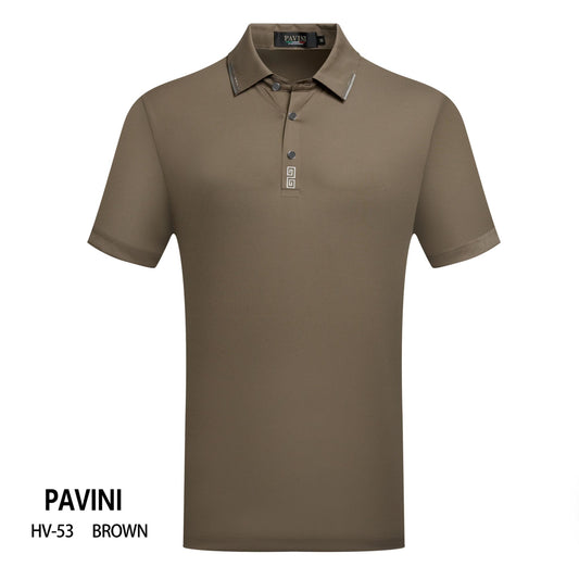 Playera Para Hombre Marca Pavini HV-53-Brown