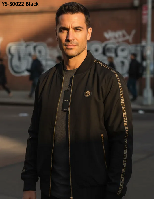 Chamarra Para Hombre Marca Pavini YS-S0022 Black