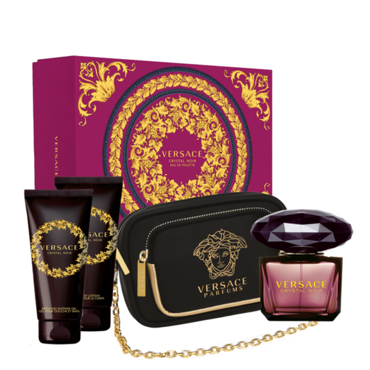 Set De Perfume Versace Crystal Noir 90ml Edt