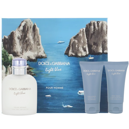 Set de Perfume para Hombre Dolce&Gabanna Light Blue 125ml 3 piezas