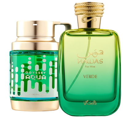 Duo Hawas Verde y Odyssey Aqua de 100 ML
