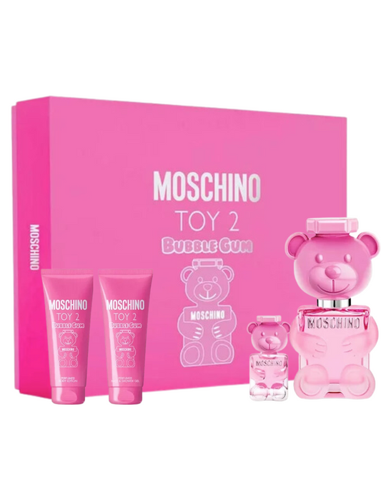 Set de Perfume para Mujer Moschino Toy 2 Bubble Gum 100ml EDT 4 pzas