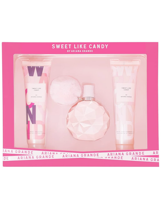 Set de perfume para Mujer Ariana Grande Sweet Like Candy 100ml EDP 3 pzas.