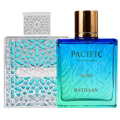 Duo Rayhaan Pacific Aura y Aquatica de 100ML EDP