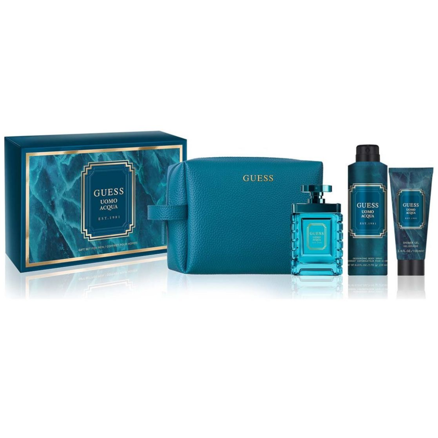 Set Guess Uomo Acqua de 4 Piezas