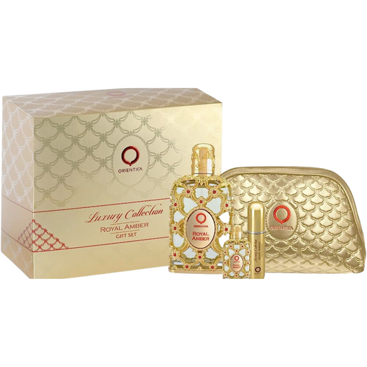 Set de Perfume Orientica Luxury Collection Royal Amber 80ml EDP 4 Pzas
