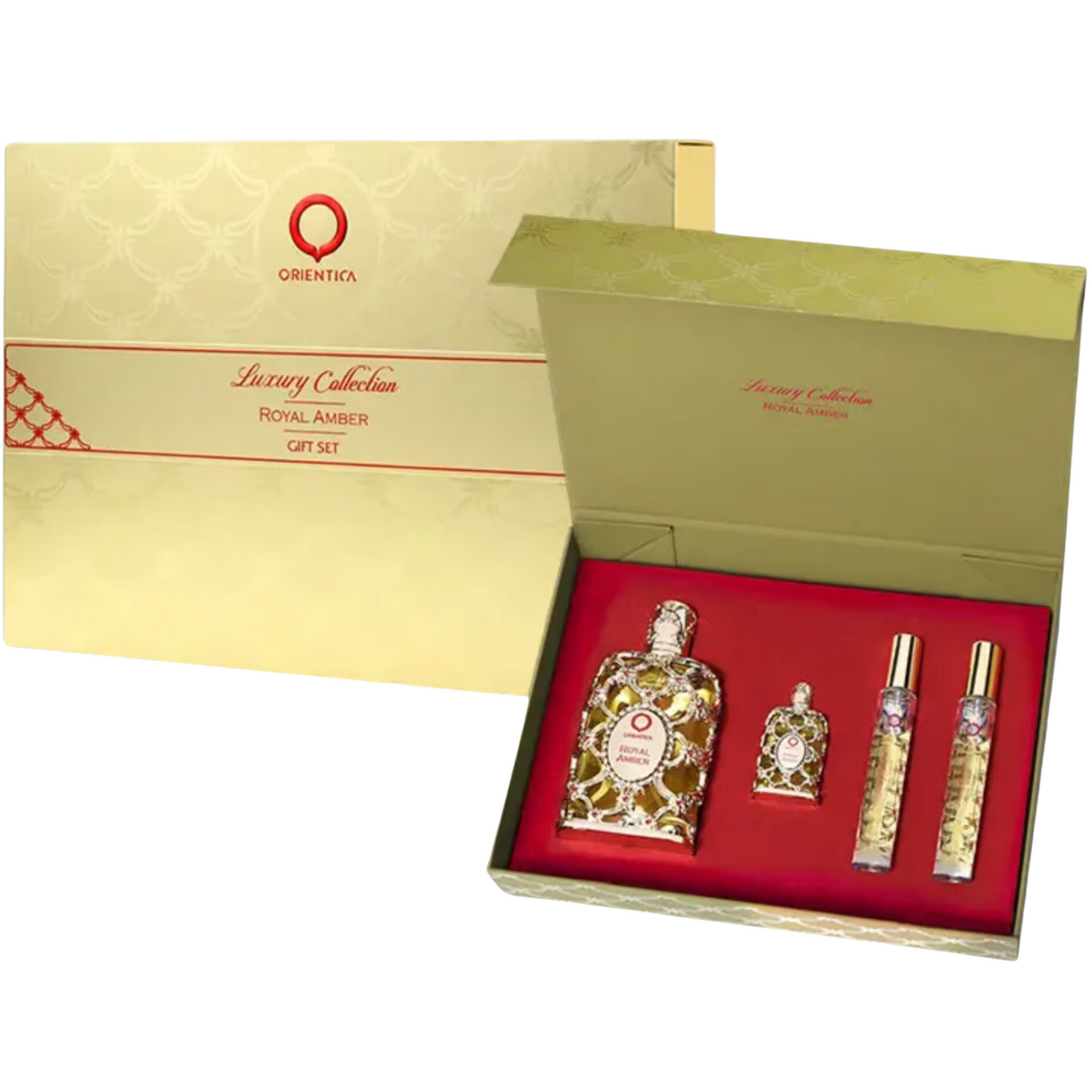 GIFT SET Perfume Unisex ORIENTICA  ROYAL AMBER 80ml EDP + mini 7.5ml