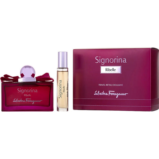 Set Perfume Salvatore Ferragamo Signorina Ribelle 100ml EDP 2pzas