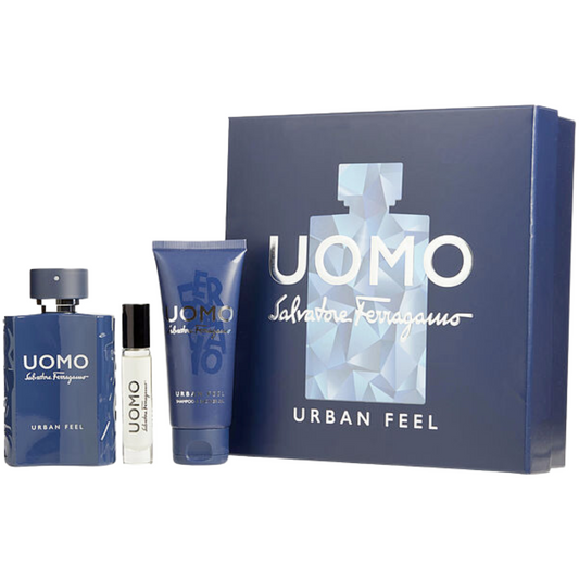 Set de Perfume Para Hombre Salvatore Ferragamo Urban Feel 100ml EDT 3 piezas