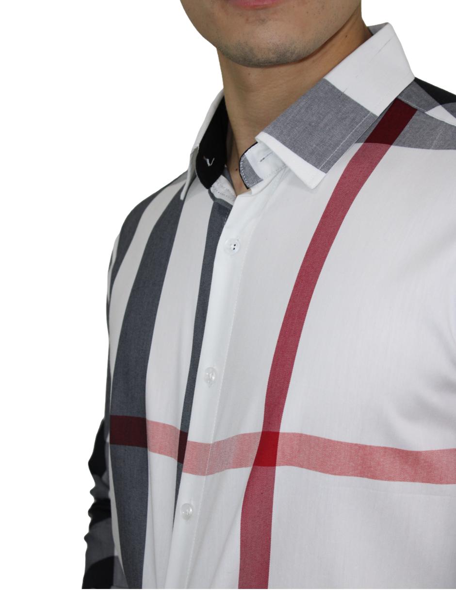 Camisa para Hombre Marca PAVINI RAVALLI BLS-201-01 WHITE