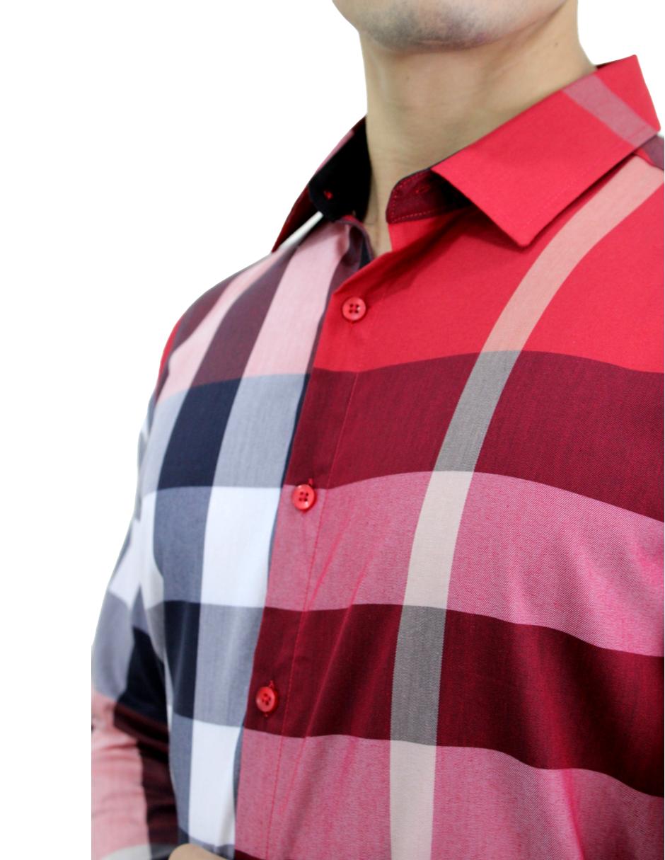 Camisa para Hombre Marca PAVINI RAVALLI BLS-201-03 RED
