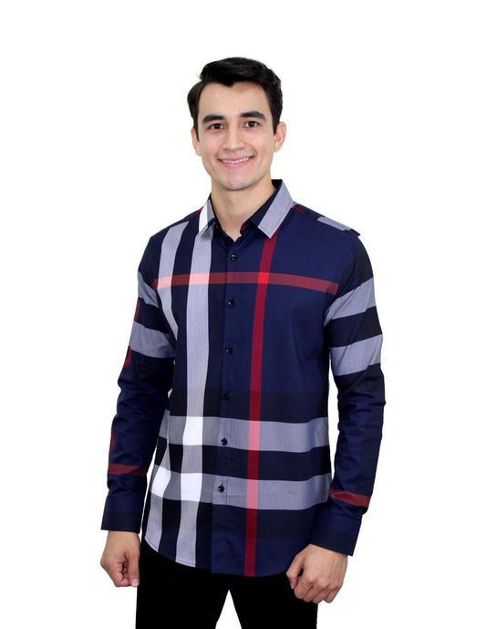 Camisa para Hombre Marca PAVINI RAVALLI BLS-201-05 NAVY