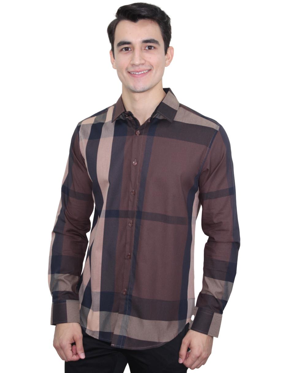 Camisa para Hombre Marca PAVINI RAVALLI BLS-201-10 BROWN