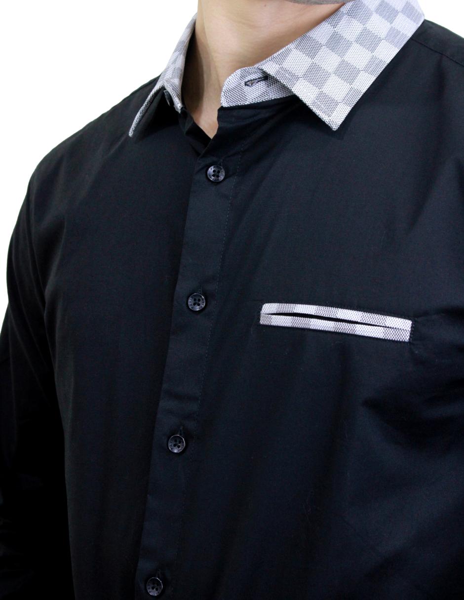 Camisa para Hombre Marca PAVINI LS021020-01 BLACK