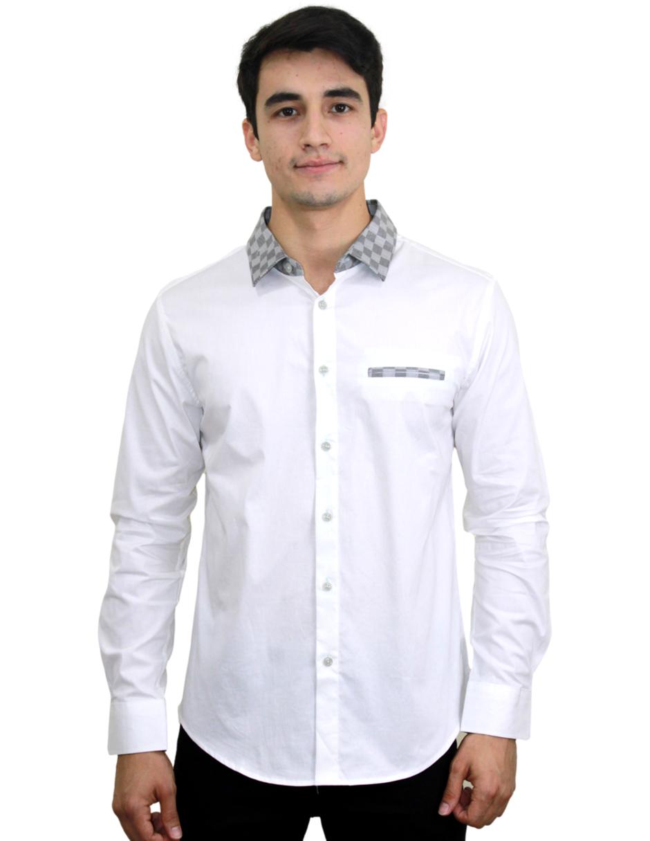 Camisa para Hombre Marca PAVINI LS021020-03 WHITE