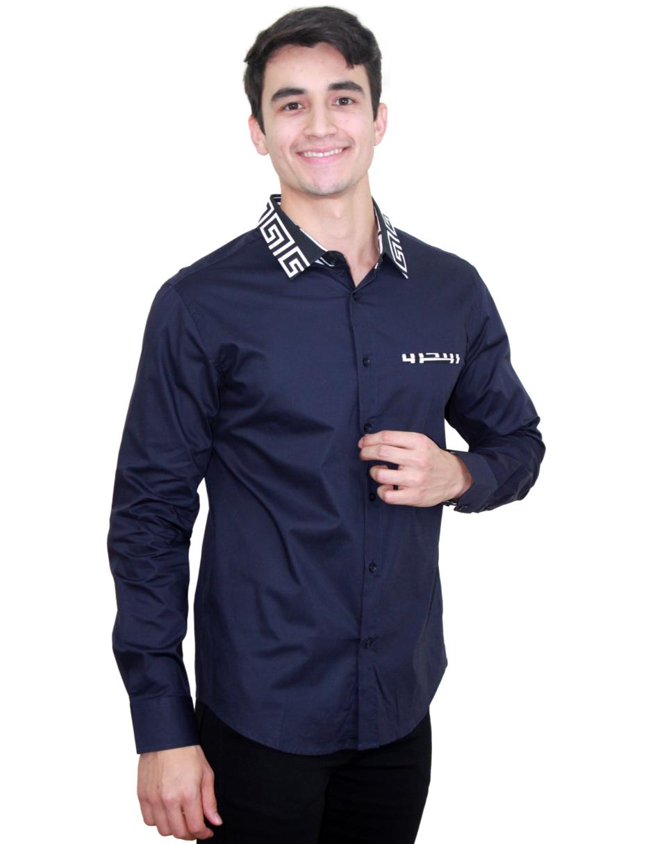 Camisa para Hombre Marca PAVINI LS021020-10 BLUE-NAVY