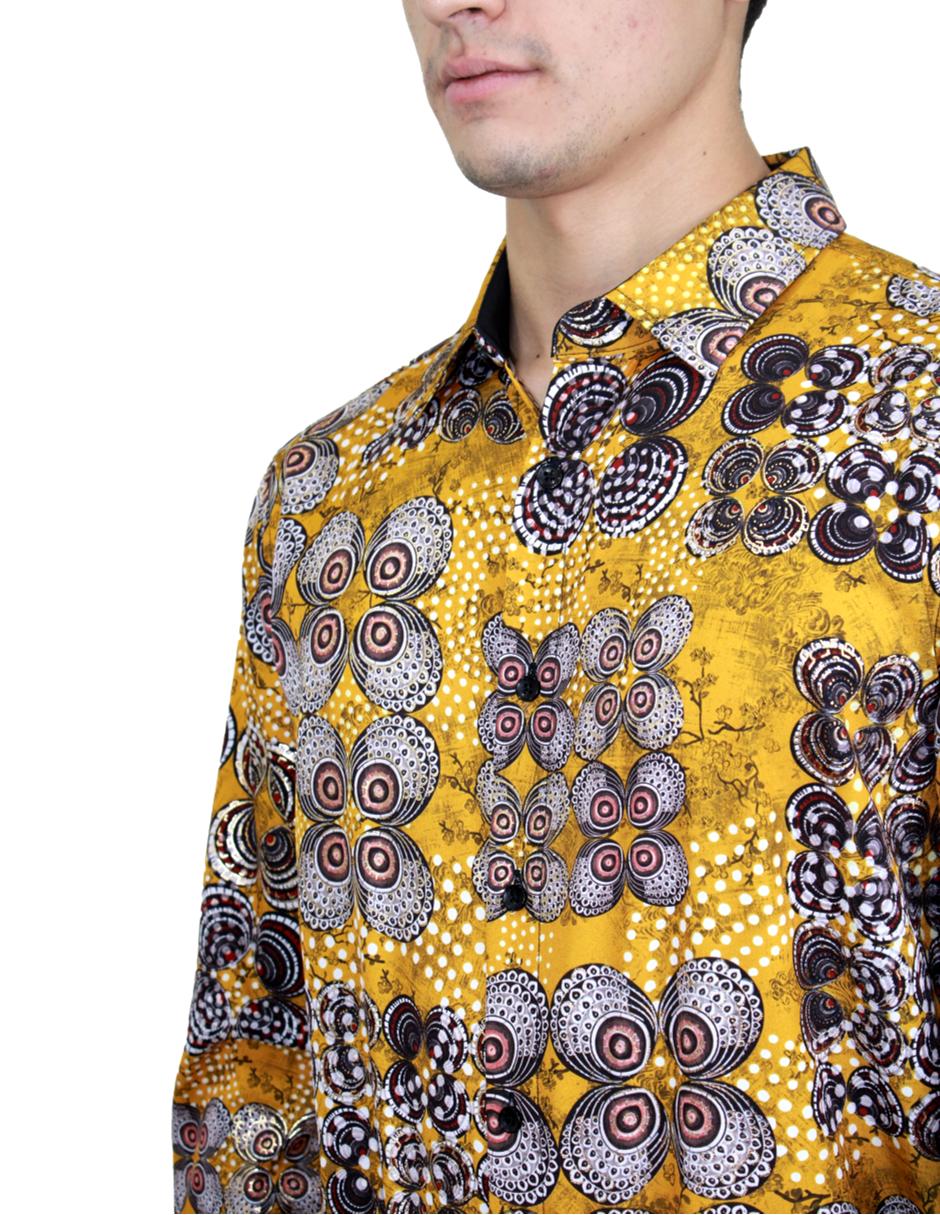 Camisa para Hombre Marca PAVINI LS021024-33 MUSTARD