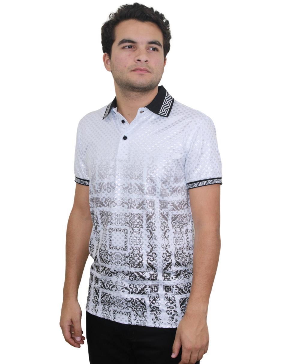 Playera para Hombre Marca PAVINI LS021-033-23 WHITE