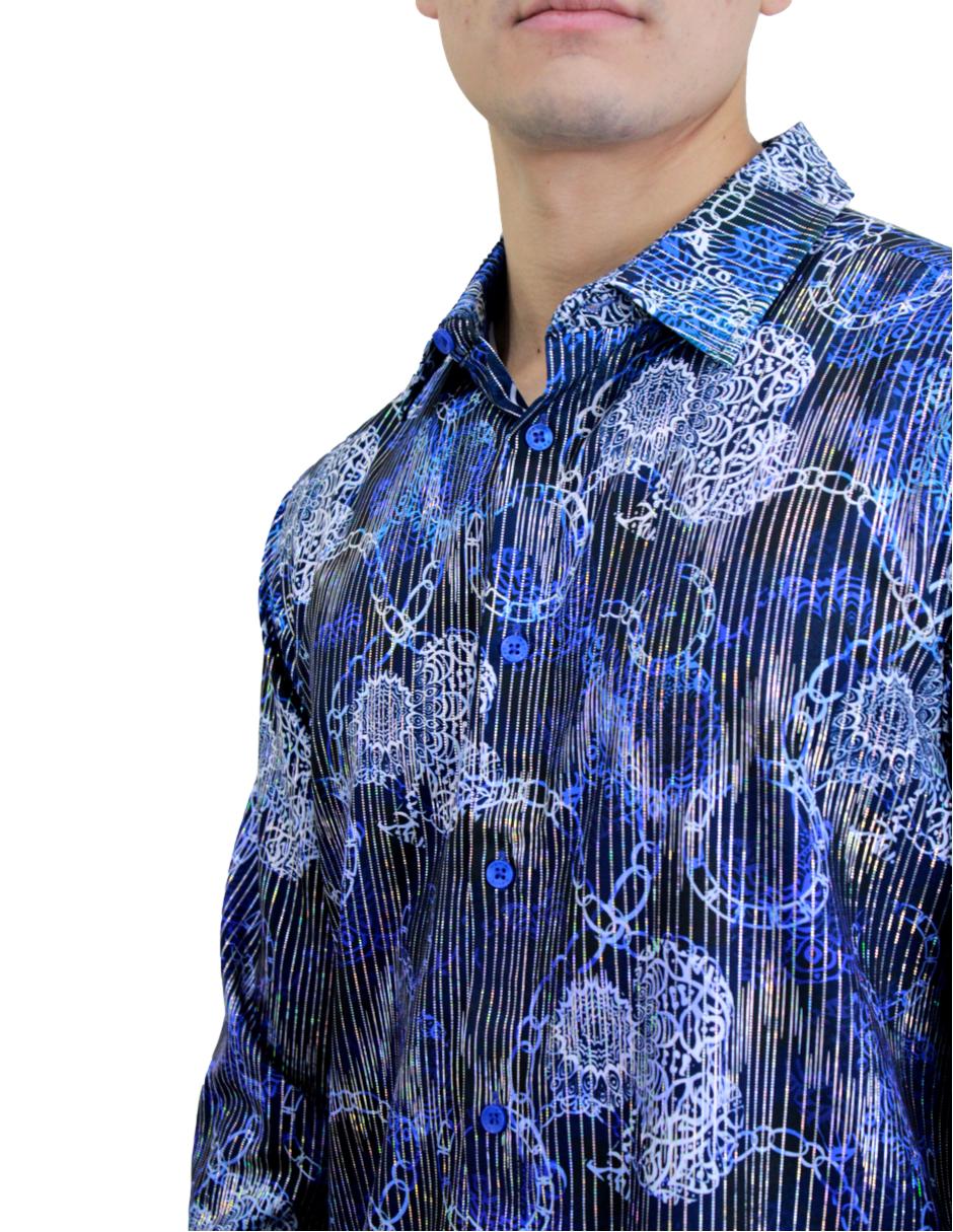 Camisa para Hombre Marca PAVINI LS021034-09 BLUE