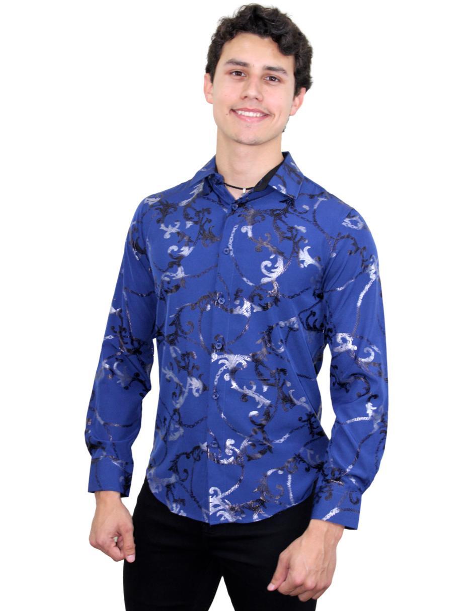 Camisa para Hombre Marca PAVINI LS022-004-04 BLUE