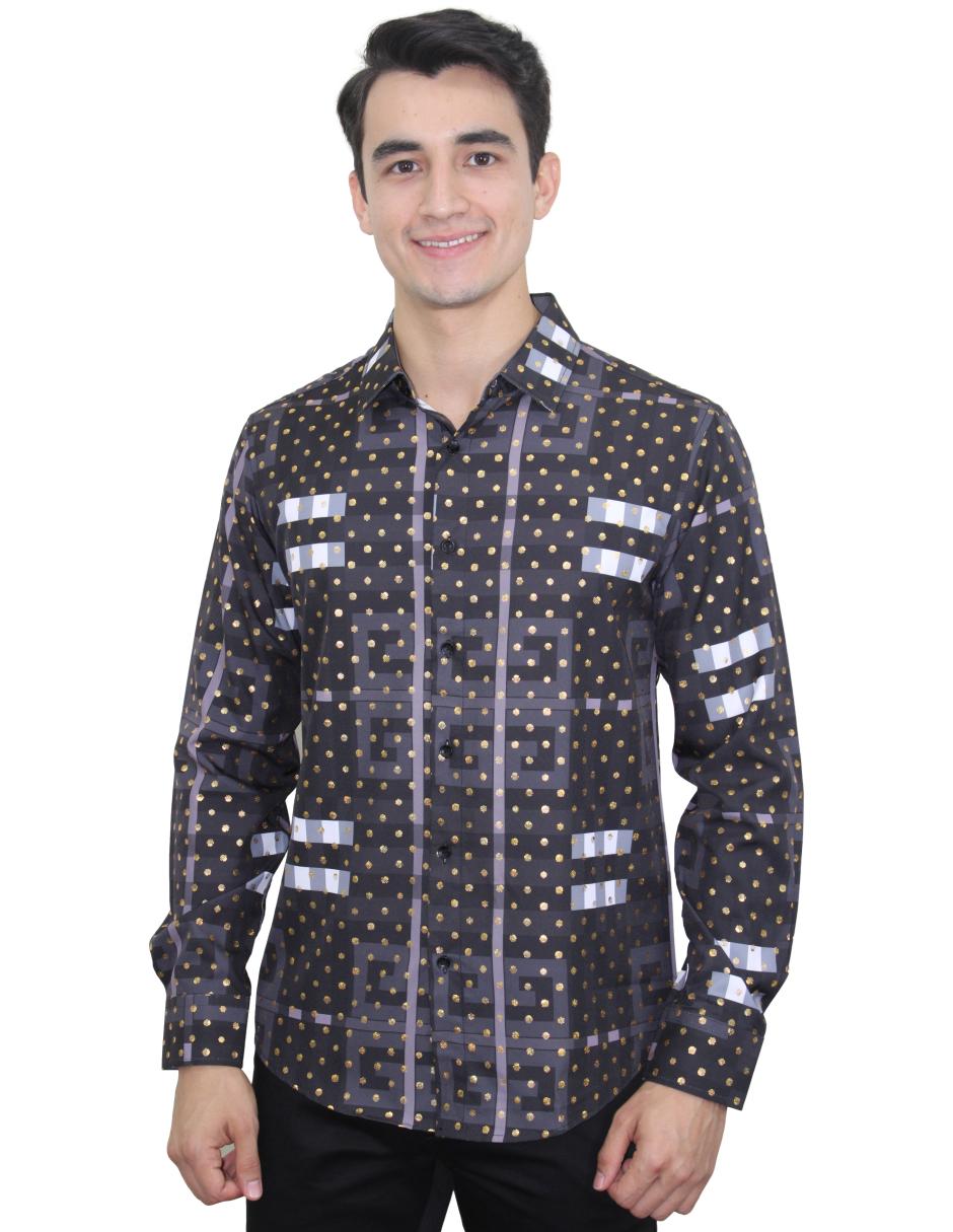 Camisa para Hombre Marca PAVINI LS022-004-21 BLACK