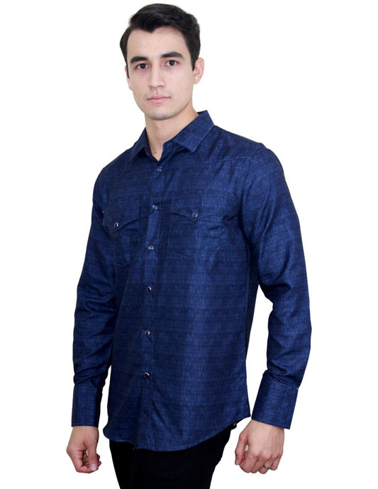 Camisa para Hombre Marca PAVINI LS022007-01 BLUE