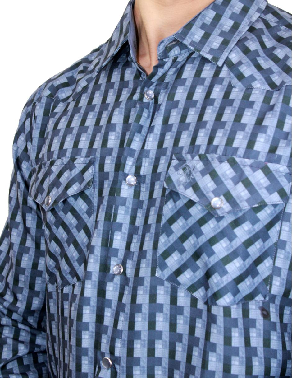 Camisa para Hombre Marca PAVINI LS022007-06 BLUE