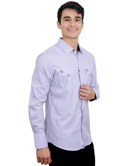 Camisa para Hombre Marca PAVINI LS0220074-24 PURPLE