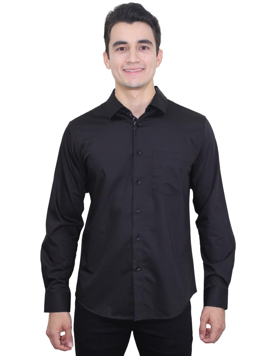 Camisa para Hombre Marca PAVINI LS022-012-02 BLACK