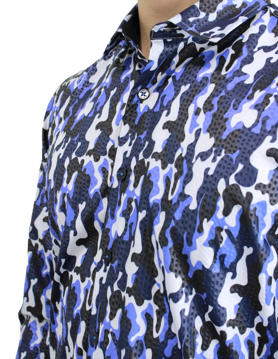 Camisa para Hombre marca Benziny LS5039-NAVY