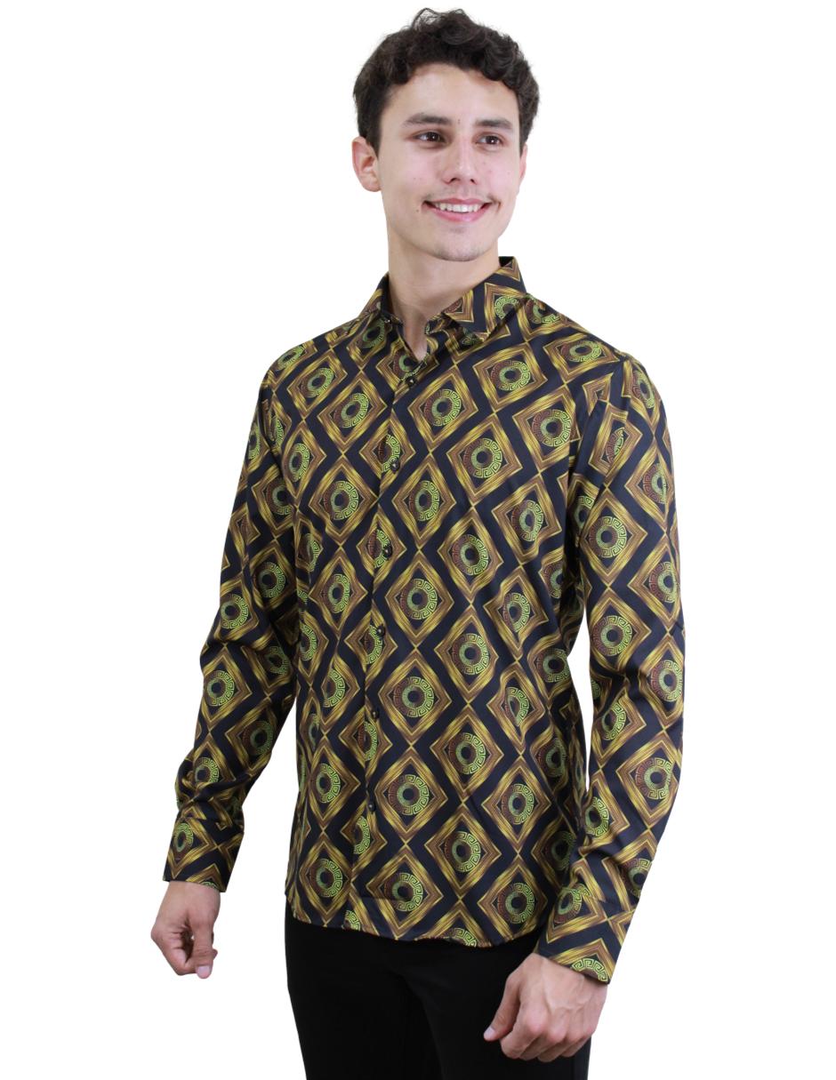 Camisa para Hombre marca Benziny LS5041-BLACK
