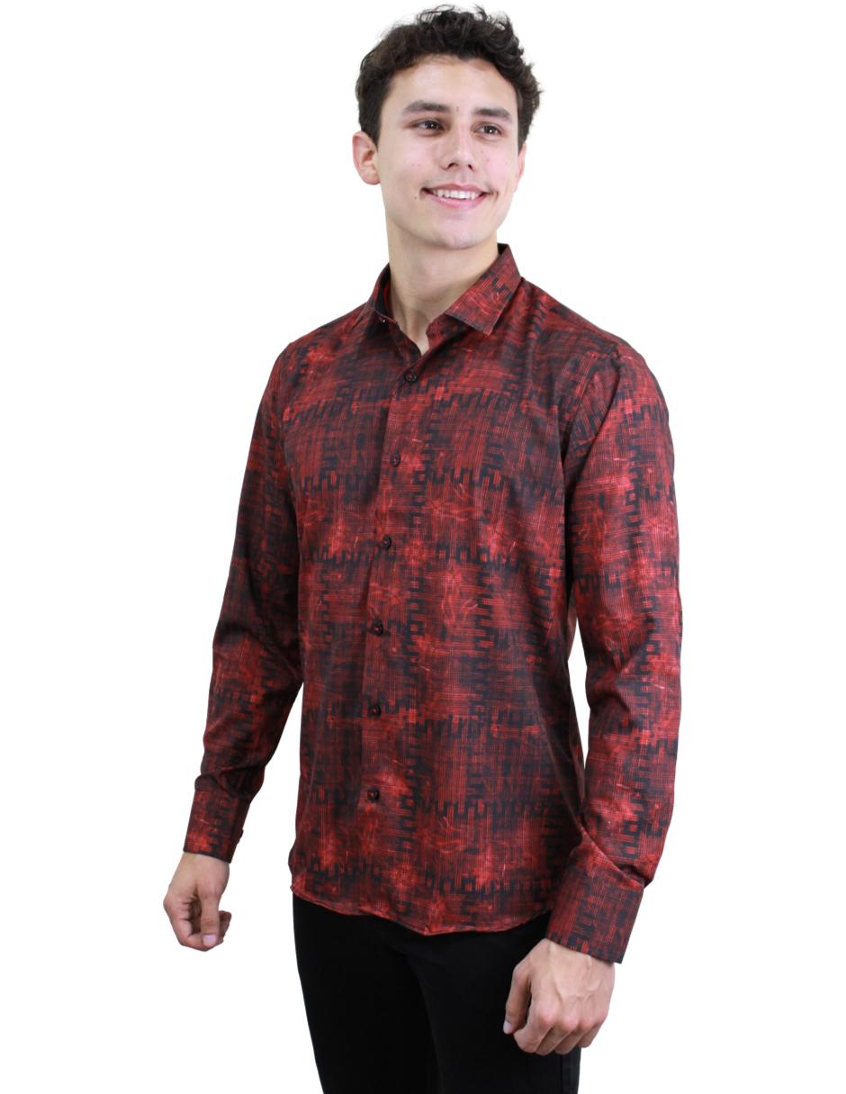 Camisa para Hombre marca BENZINY LS5042-RED