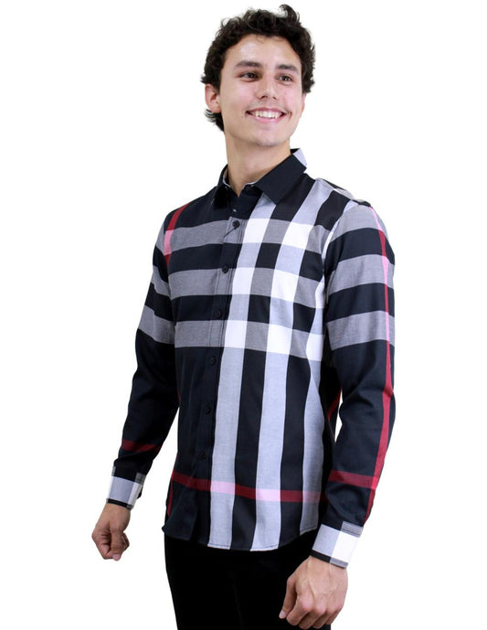 Camisa para Hombre marca BENZINY LS5052 BLACK