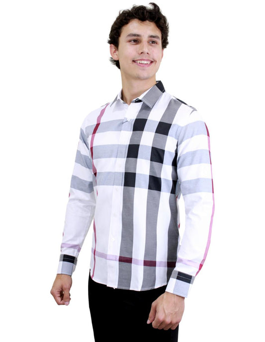 Camisa para Hombre marca Benziny LS5052-WHITE