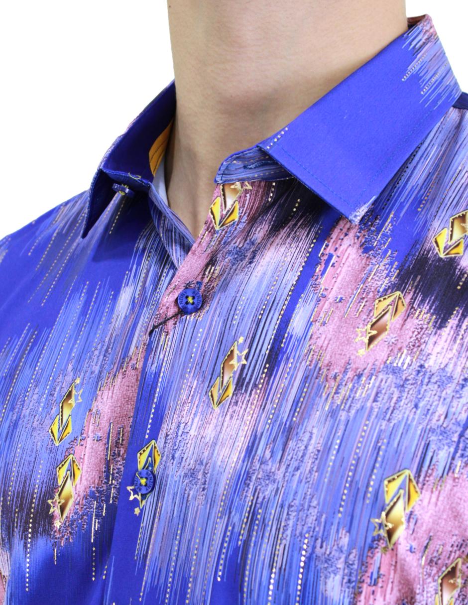 Camisa para Hombre marca Benziny LS5056-BLUE