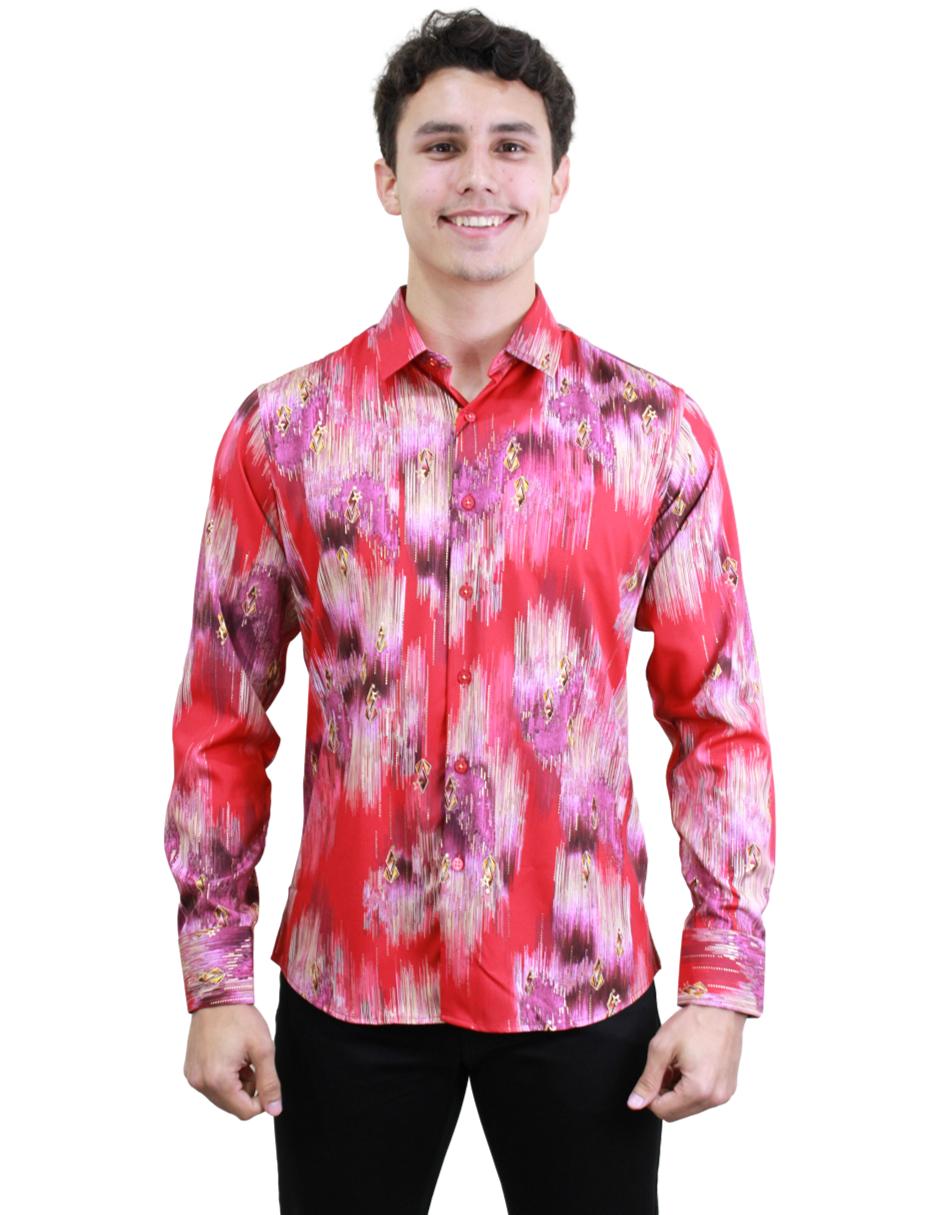 Camisa para Hombre marca Benziny LS5056-RED