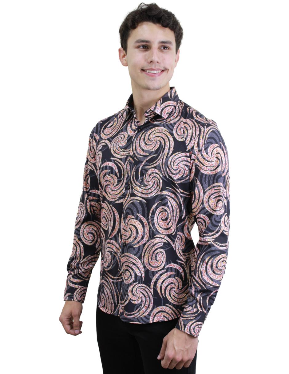 Camisa para Hombre marca Benziny LS5057-BLACK