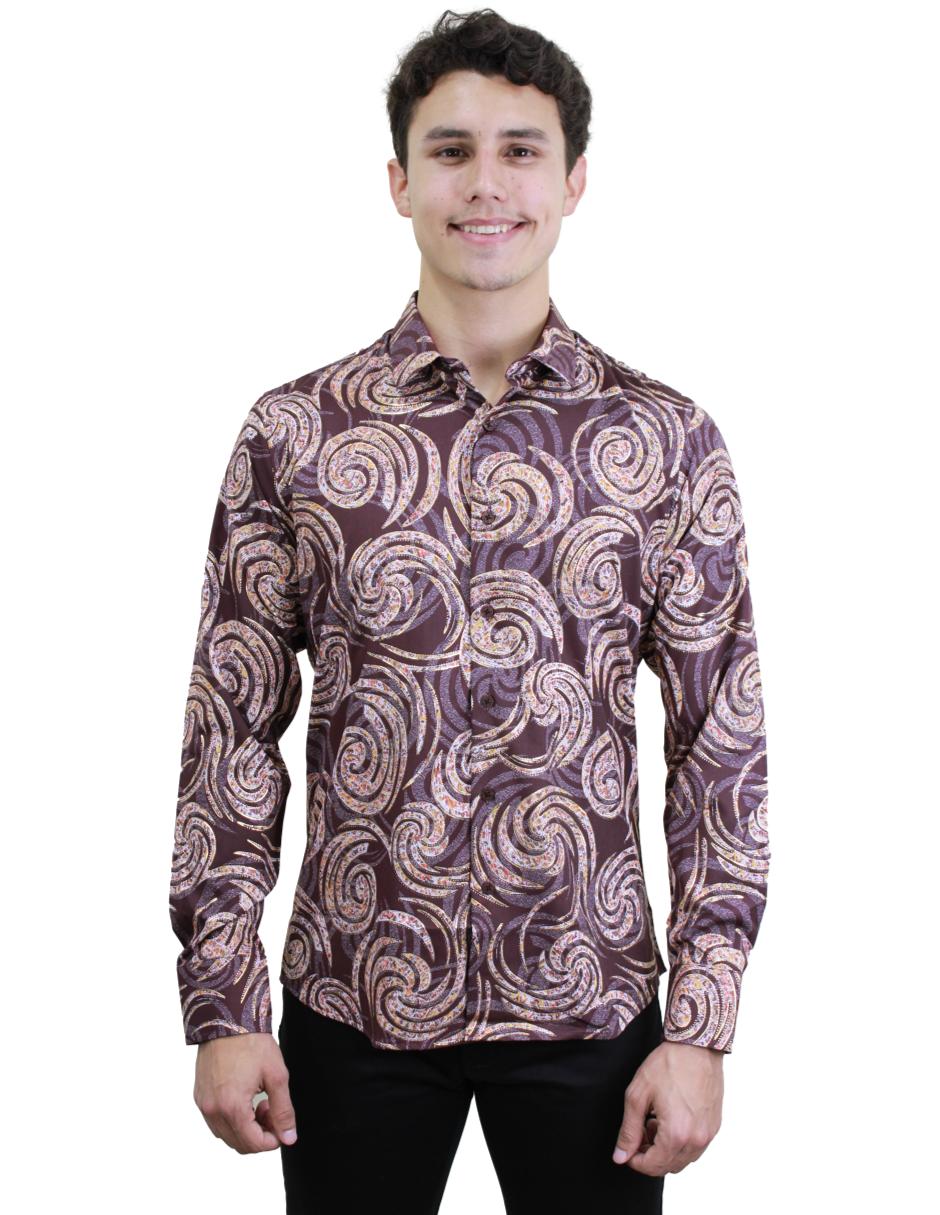 Camisa para Hombre marca Benziny LS5057-WINE