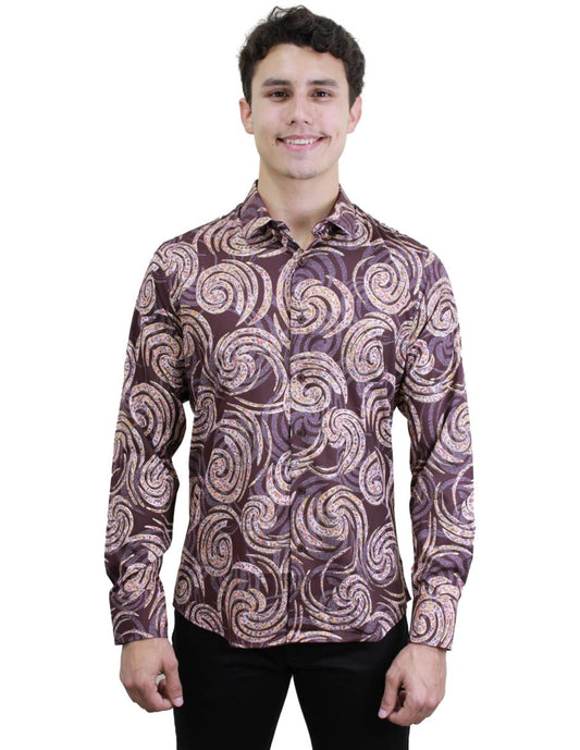 Camisa para Hombre marca Benziny LS5057-WINE