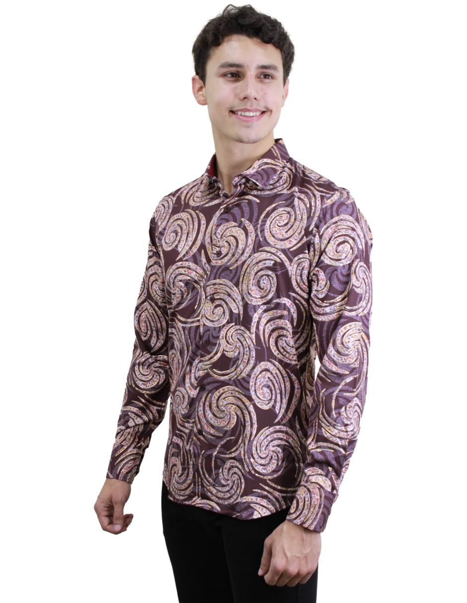 Camisa para Hombre marca Benziny LS5057-WINE