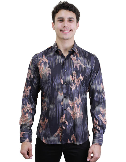 Camisa para Hombre marca Benziny LS5059-BLACK