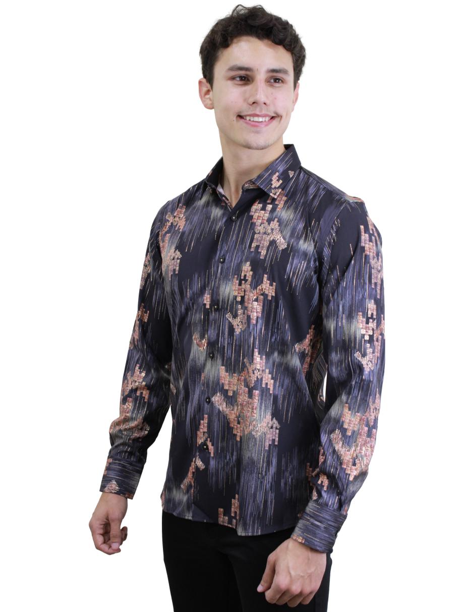 Camisa para Hombre marca Benziny LS5059-BLACK