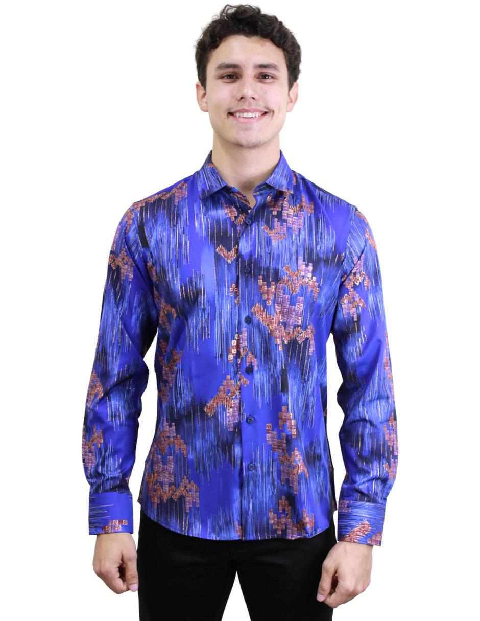 Camisa para Hombre marca Benziny LS5059-NAVY